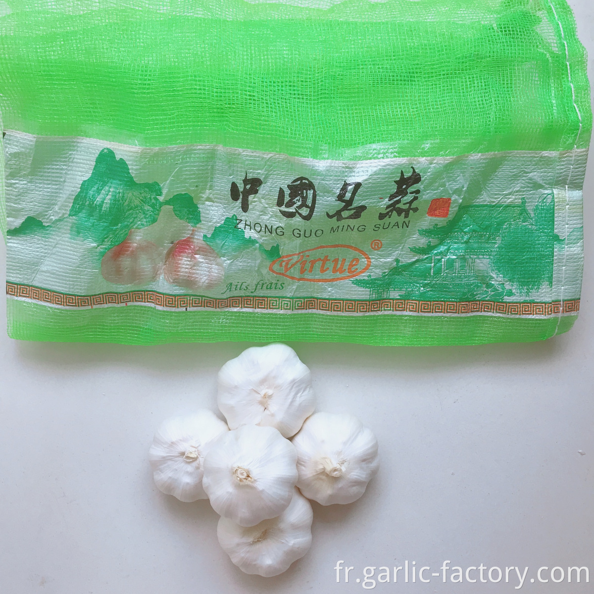 Pure white garlic and normal white garlic